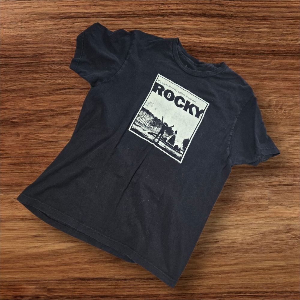 American Classic Rocky Movie Black Graphic Tee Shirt